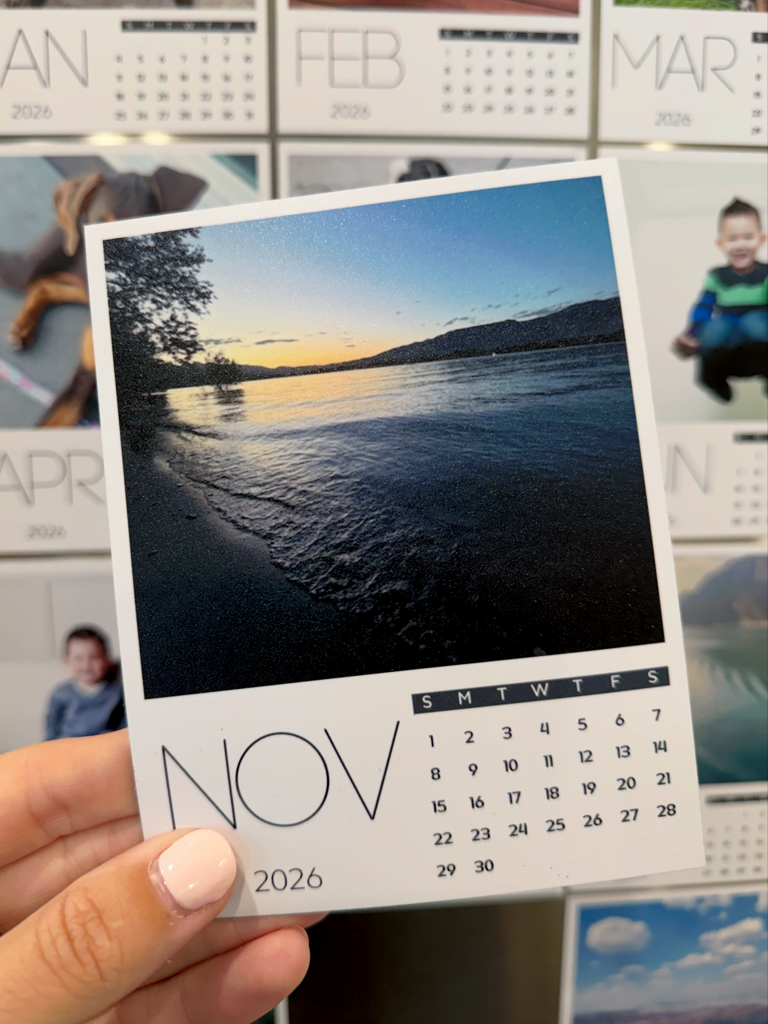 Custom Photo Magnet Calendar