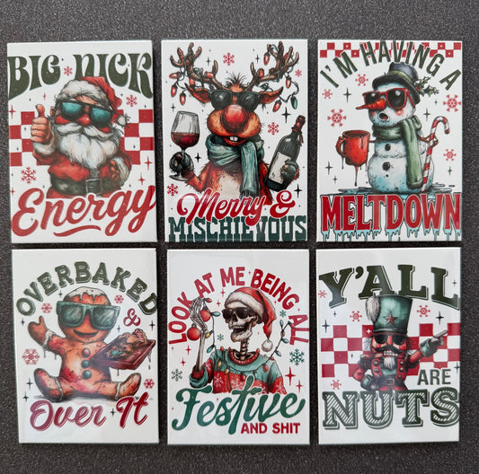 Christmas Snarky Magnets